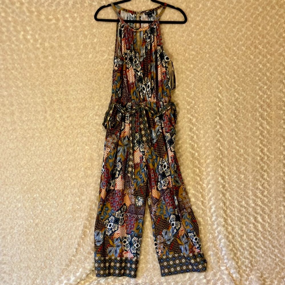 New Directions Long Leg Multicolor Romper Jumpsuit size Medium NWT